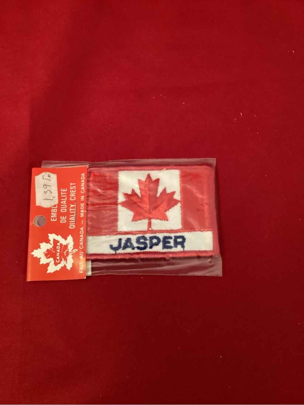 Jasper Red Canadian Flag Emblem Patch